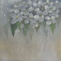 「scope」水性油性混合木版　385×385mm　2021