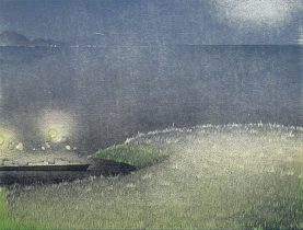 「たまゆら」水性油性混合木版　385×385mm　2022