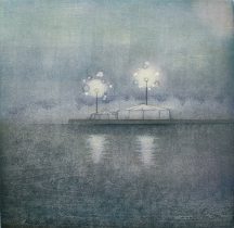 「散光」水性油性混合木版　660×660mm　2022