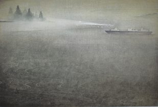 「閃光」水性油性混合木版　575×765mm　2022