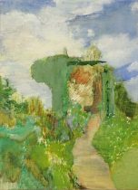 「拓かれた土地_2」油彩、キャンバス　F4　2021