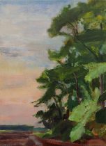 「拓かれた土地_4」油彩、キャンバス　F4　2021