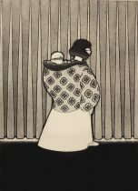 「プレイハウス！おんぶ」エッチング、アクアチント　2017