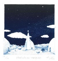 「Cloud collector -Night Park II-」リトグラフ　2021