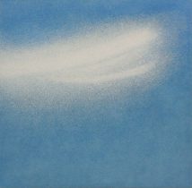 「Into the light」 岩絵の具、グルー、パネル天竺木綿張り込み　70×70×3cm