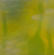 「色奏・影映　18-6」水性アルキド樹脂絵具、綿布　SSM (227×227)　2018