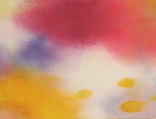 「色奏・影映　 赤紫のラプソディー」水性アルキド樹脂絵具、綿布　P25 (606×803)　2022