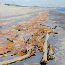 「流木 2」キャンバス、油彩　18×18cm