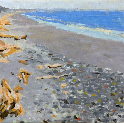 「流木 4」キャンバス、油彩　18×18cm