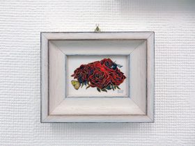 「そそのかされる 小さいものたち」紙にアクリル　2022