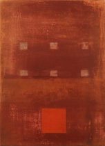 「はなれていく意識」顔料、アクリル、麻布　F4（33.3×24.2cm）