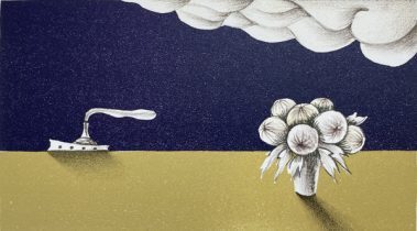 「夜行性の花」リトグラフ　210×297mm　2022