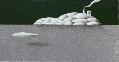 「辺境地 #20」リトグラフ　182×257mm　2022