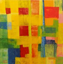 「WORK 2021.08.07」キャンバス、油彩 91×91cm　