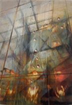 「水槽」ミクストメディア　273×190mm　2022