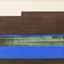 「earth color」水彩、紙、パネル　72.7×72.7cm　2022