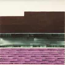 「earth color」水彩、紙、パネル　72.7×72.7cm　2022