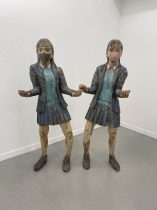 「WOMAN21」 木彫彩色