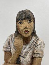 「WOMAN21」 木彫彩色