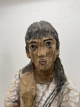 「WOMAN21」 木彫彩色