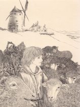 「夢を旅した少年」エングレービング　148×100mm　2016