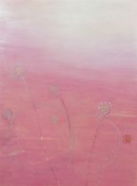 「とばされた意識」顔料、アクリル、オイルパステル、麻布　1303×710mm（F60）2022