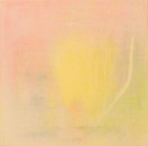 「とばされた意識」顔料、麻布　227×227mm（SM-S）　2022