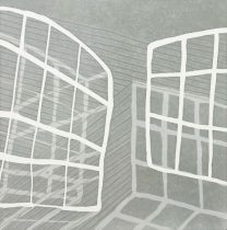 「observation / T.O.22-0-03」スクリーンプリント、紙　179×179mm　2022