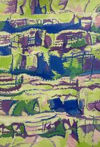 「No.977 岩層」油彩、キャンバス P100 2022