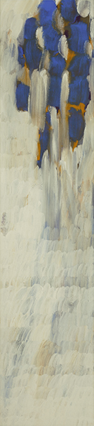 「イシミカワの実」顔料、画仙紙、膠、アクリルメディウム　100×22.5cm　2023