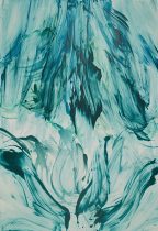 「地にそそぐ23-21」キャンバスにアクリル、オイル　162×112cm　2023