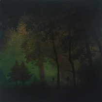 「森に入る」アクリル絵具、キャンバス　33.3×33.3cm（S4）　2023