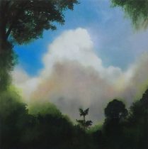 「同じ景色を見る方法」アクリル絵の具、キャンバス　27.3×27.3cm（S3）　2023