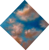 「あの日の残像」アクリル絵具、キャンバス　22.7×22.7cm（SMS）　2023