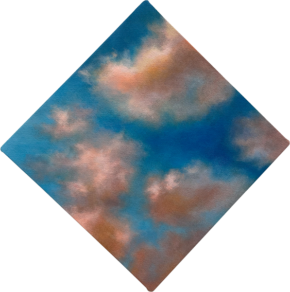 「あの日の残像」アクリル絵具、キャンバス　22.7×22.7cm（SMS）　2023