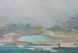 「Cloud」Acrylic and oil on canvas　50×72.7cm（M20）　2023