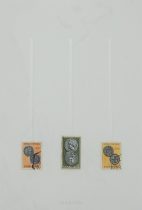 「切手の栞」切手、紐　25.7 ×18.2cm　2022