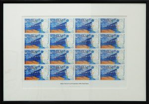 「50フラン切手」紙にレーザープリント　16.9×23.8cm　1998