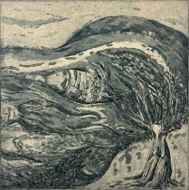 「流れ」銅版画　36×36.5cm　2022