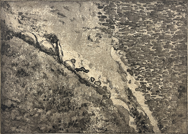「旅」銅版画　26.5×36cm　2023