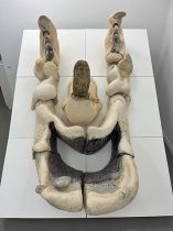 「目が開く」陶土　86×224×139cm　2023