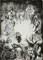 「薔薇の庭」木版リトグラフ　42×30cm　2022