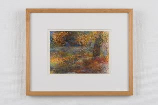 「より道」紙に鉄錆、ペン、鉛筆、パステル　12.2×17.8cm　2023（撮影：谷岡康則）