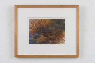 「蝶の散歩道」紙に鉄錆、ペン、鉛筆、パステル　12.2×17.8cm　2023（撮影：谷岡康則）