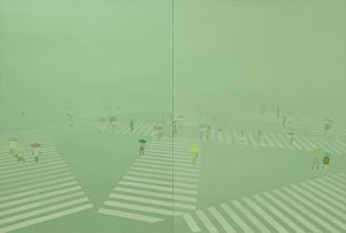 「交差点に雨」F120　2021