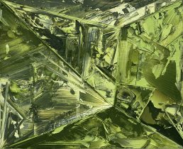 「エメラルドとしてB」油彩、キャンバス　273×220mm(F3)　2022