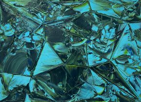 「アクアマリンとしてB」油彩、キャンバス　333×242mm(F4)　2022