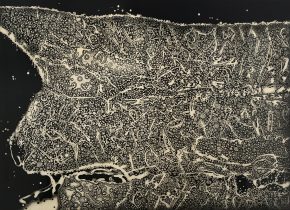 「かたち－77 “氷柩－Svalbard”」エッチング、アクアチント雁皮刷り　65×91cm　2022