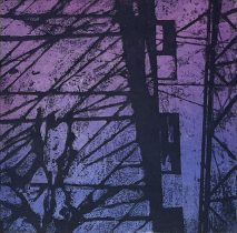 「Quinacridone Violet」フォトエッチング、アクアチント　230×230mm　2023