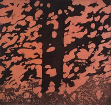 「Pyrrole Red」フォトエッチング、アクアチント　230×230mm　2023